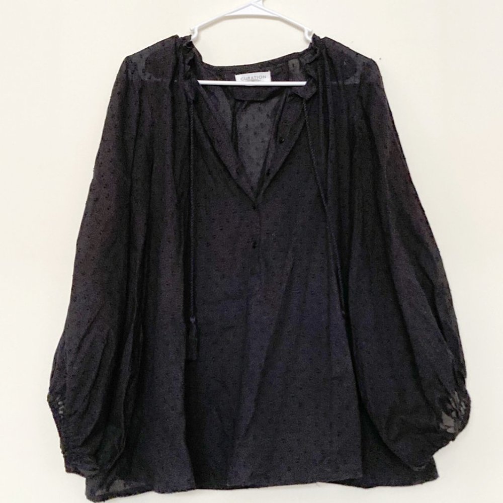 Emerson Fry Bardot Top Black Dots